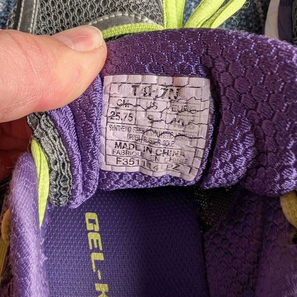 Asics Gel Kayano 21 Running Shoes, Purple Grey Green, Size Women's 9 - Picture 9 of 9